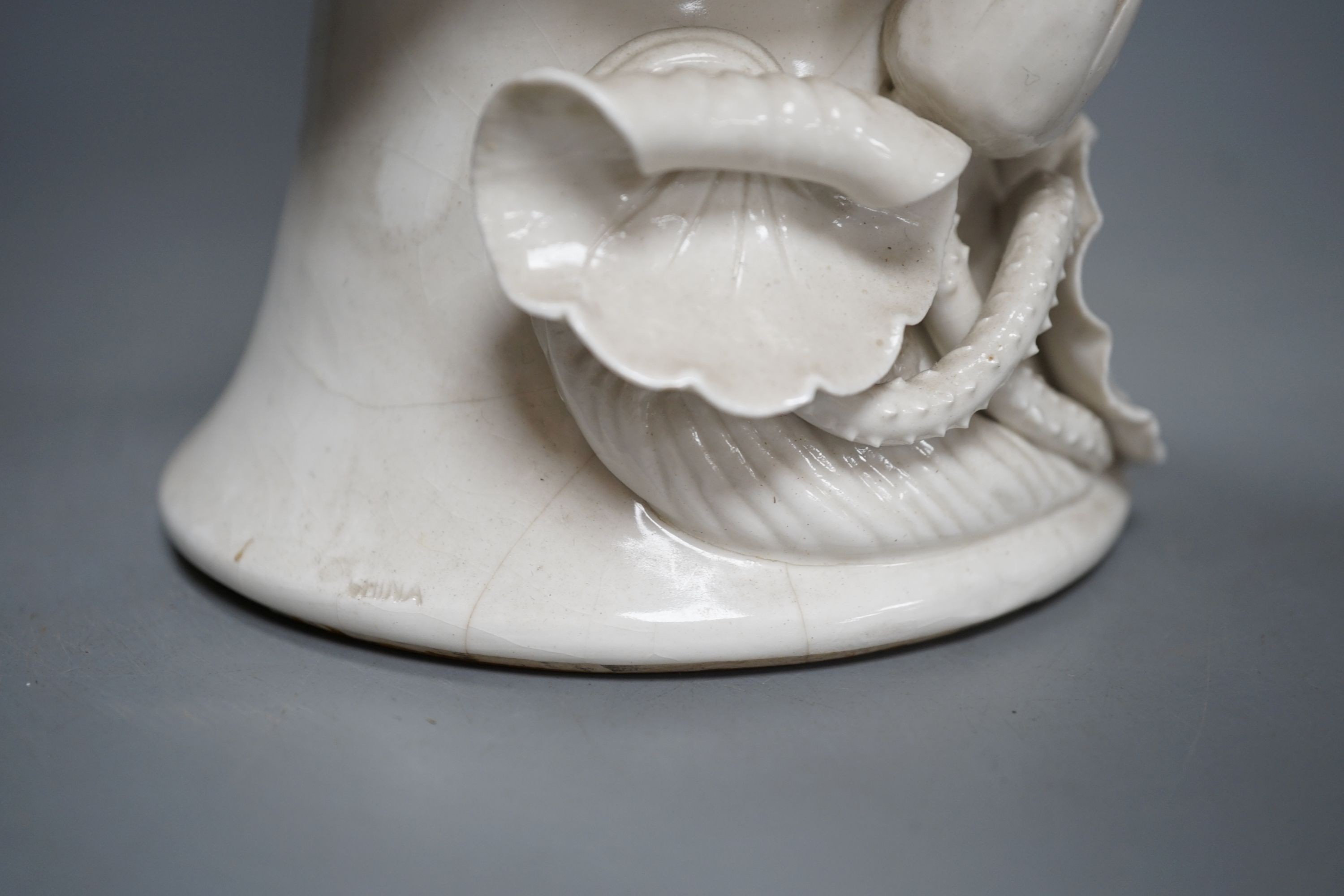 A tall Chinese blanc de chine figure of Guanyin -47cm high